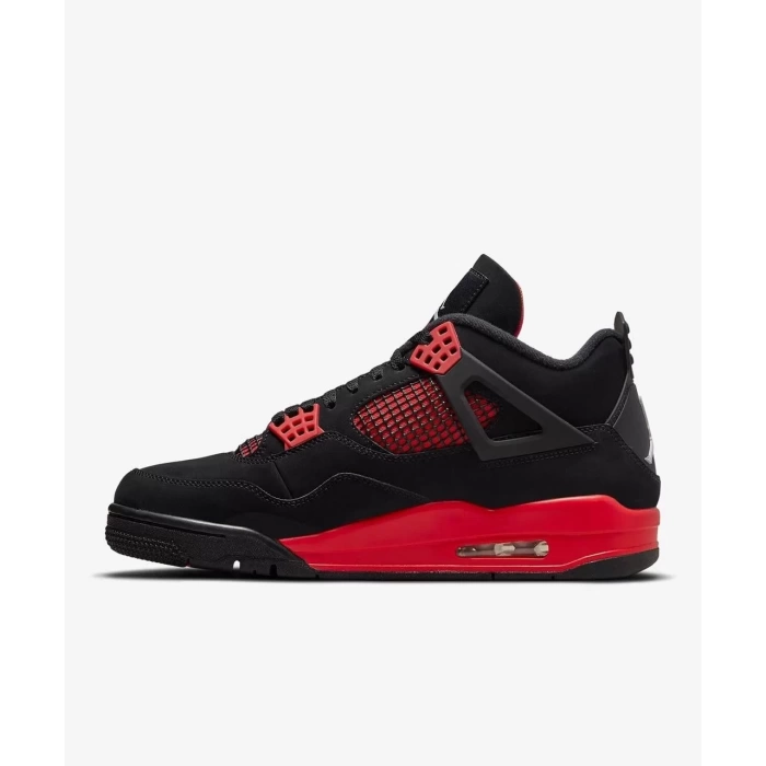 Nıke Aır Jordan 4 Retro Spor Ayakkabı - Siyah-Kırmızı