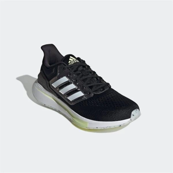 Erkek Adidas EQ21 Koşu Ayakkabısı - Siyah-Beyaz