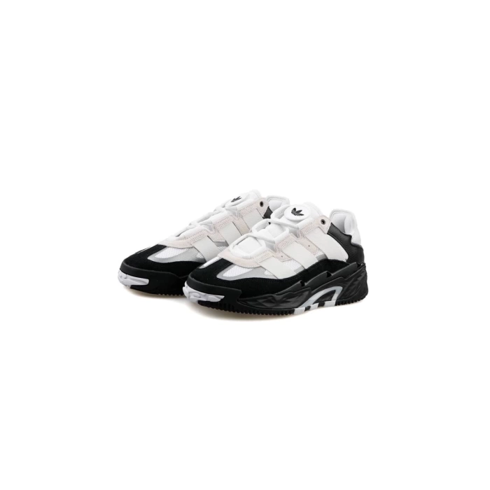 Erkek Adidas Nitebal Renkli Spor Ayakkabı -Beyaz-Siyah