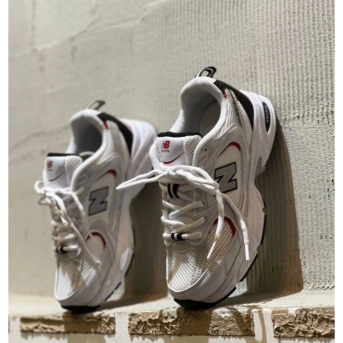 Erkek New Balance 530 İthal Spor Ayakkabı Beyaz -Kırmızı