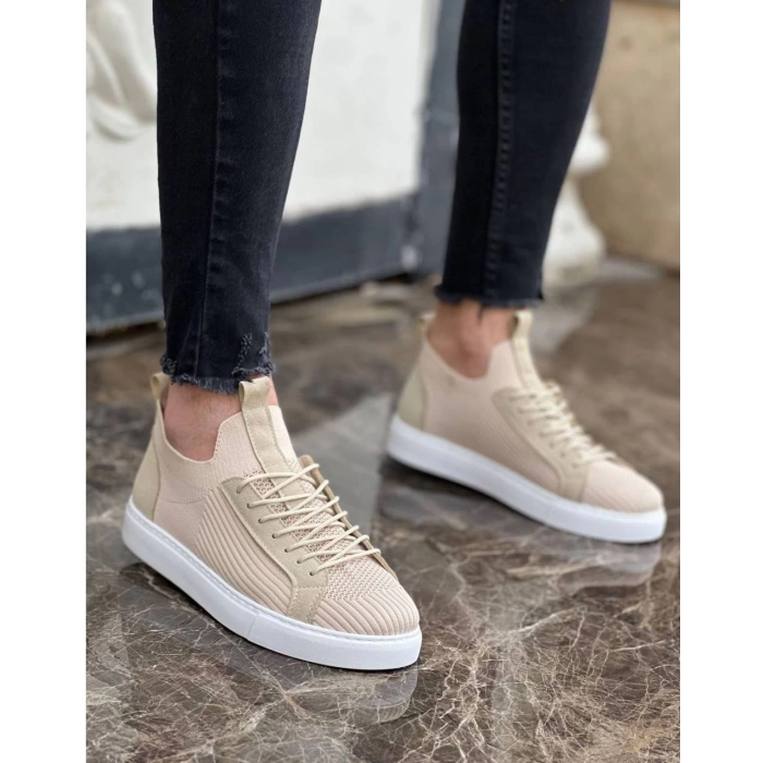 Erkek Tarz Casual Sneaker Günlük Spor Bez Ayakkabı -Siyah-Beyaz