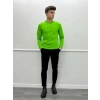 Erkek Dar Kesim Bisiklet Yaka Triko- Yeşil