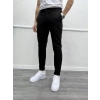 Erkek Dar Kesim Likralı Kumaş Pantolon - Siyah