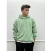 İç Kısmı Şardonlu Basic Oversize Sweatshirt - Su Yeşili
