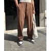 Erkek Beli Lastikli Likralı Kumaş Bagy Pantolon-Lacivert