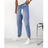 Erkek Boyfriend Likrasız Kot Pantolon - Açık Mavi
