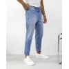 Erkek Boyfriend Likrasız Kot Pantolon - Açık Mavi