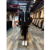 Erkek Dar Kesim Likralı Spor Takım Elbise-Kahverengi