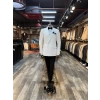 Erkek Dar Kesim Slimfit Kruvaze Damatlık Takım Elbise-Beyaz-Beyaz