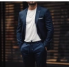 Erkek Dar Kesim Spor Takım Elbise -Lacivert