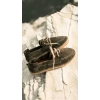 Erkek Deri Bağıcıklı Espadril Ayakabbı -Haki