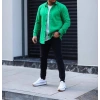Erkek Normal Kalıp Gabardin Kumaş Gömlek - Yeşil