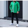 Erkek Normal Kalıp Gabardin Kumaş Gömlek - Yeşil