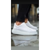 Erkek Sneakers Şeffaf Taban Günlük Spor Casual Ayakkabı -Beyaz-Beyaz