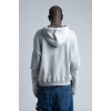 Owersize Kapüşonlu Yıkamalı Sweatshirt -Gri