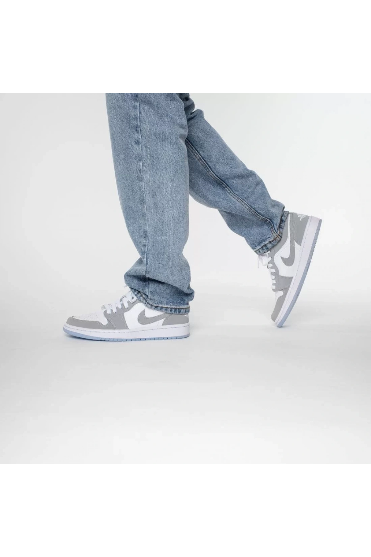 Erkek Nıke Aır Jordon Mini - Gri-Beyaz