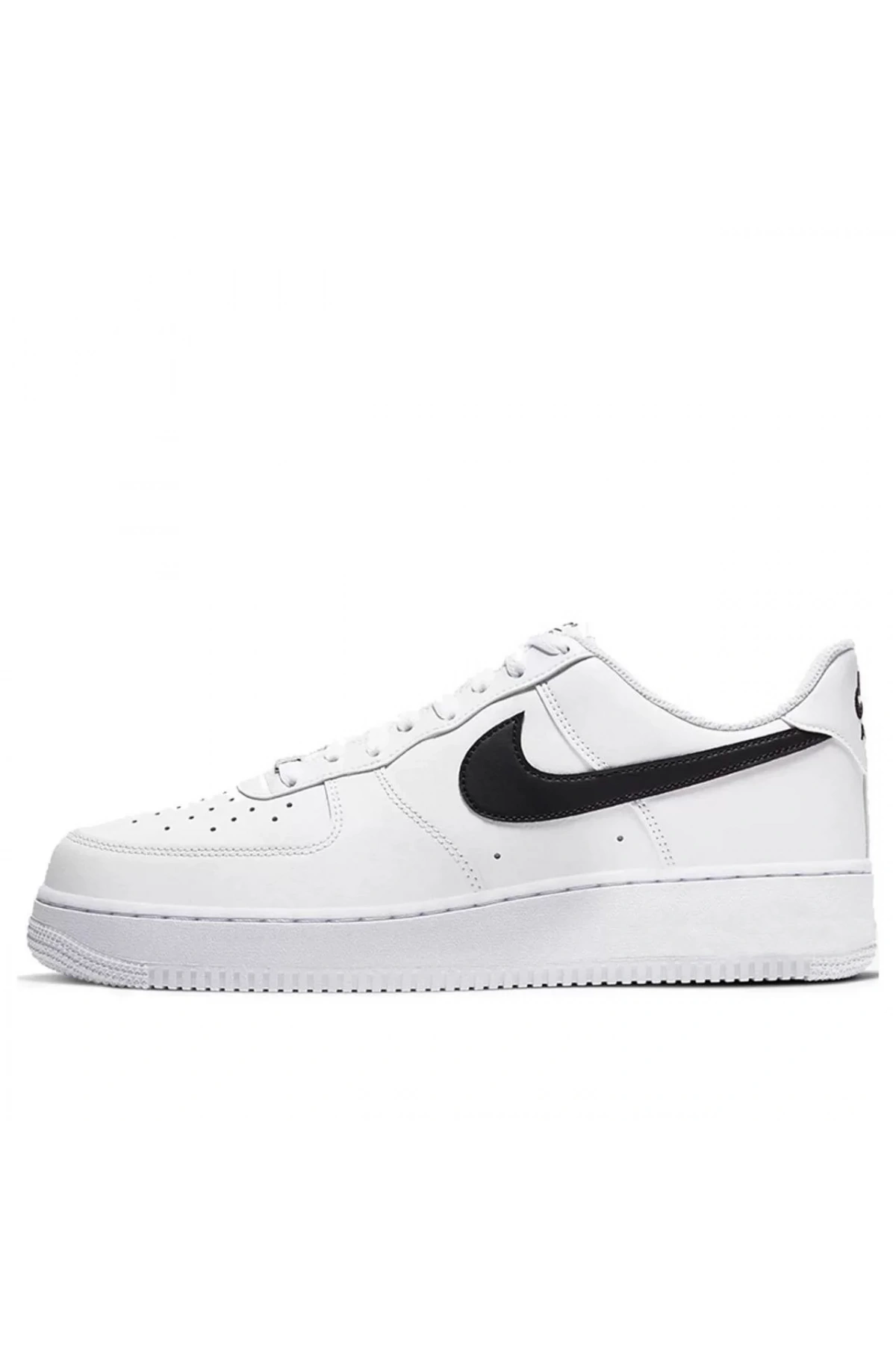 Unisex Deri Airforce Günlük Spor Ayakkabı-Beyaz-Siyah