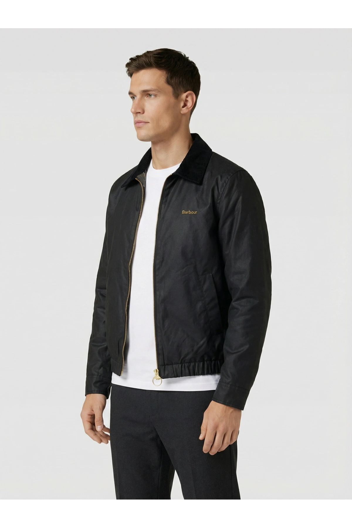 Erkek Normal Kalıp Jel Dolgu Bomber Mont-Siyah