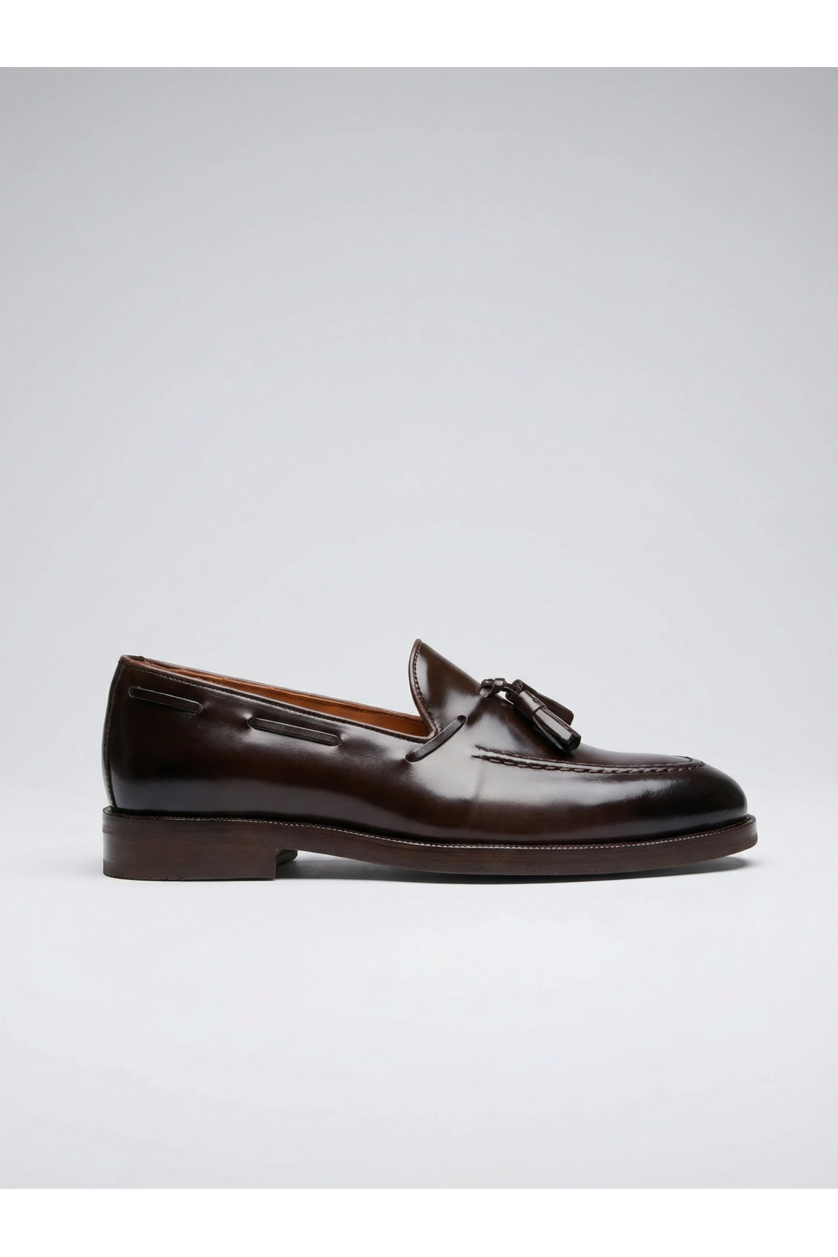 Erkek Klasik Corcik Açma Deri Ayakkabı-Kahverengi