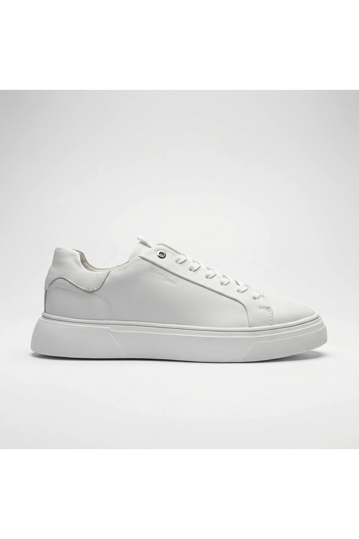 Erkek Deri Akıllı Taban Snekars Ayakkabı- Beyaz