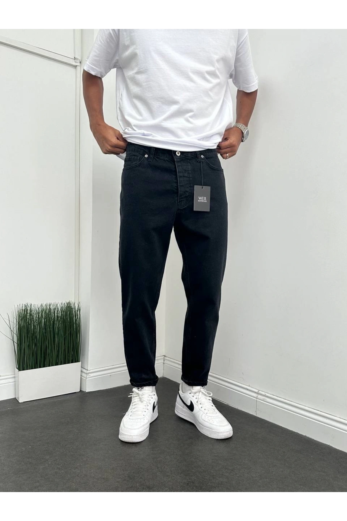 Erkek Boy Frend Kot Pantolon- Füme