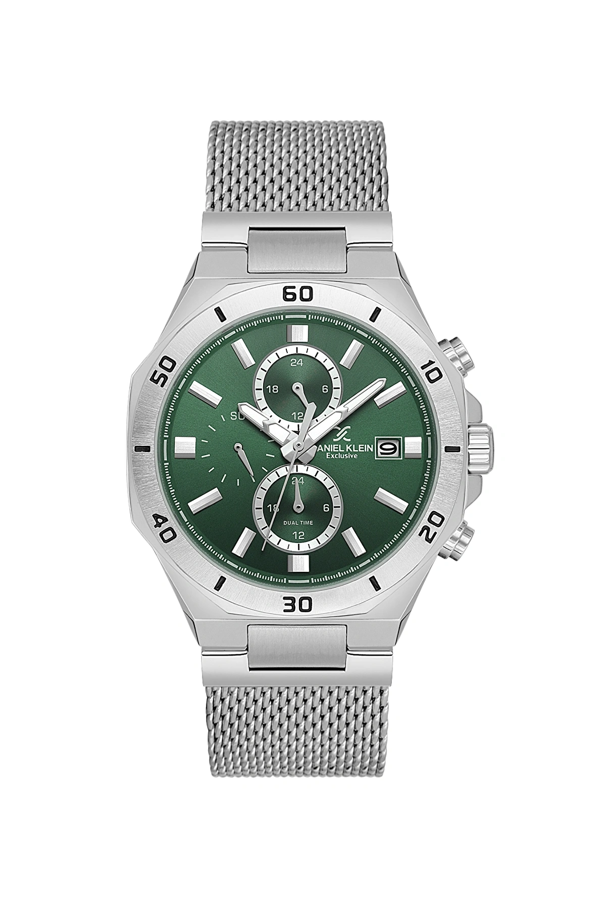 Erkek D.K 10884-4 Metal Kordonlu Exclusive Erkek Kol Saati -Gri Yeşil
