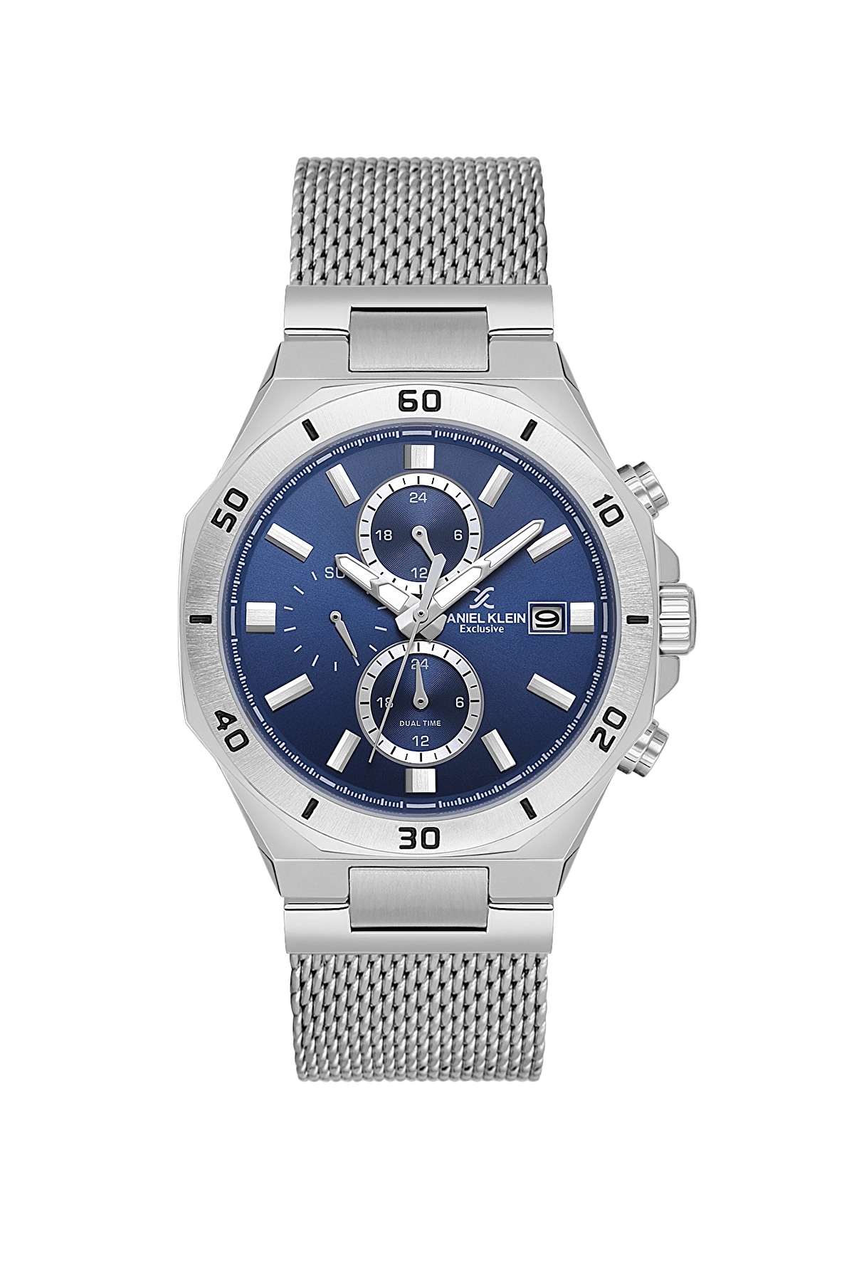 Erkek D.K 10884-4 Metal Kordonlu Exclusive Erkek Kol Saati -Gri Lacivert