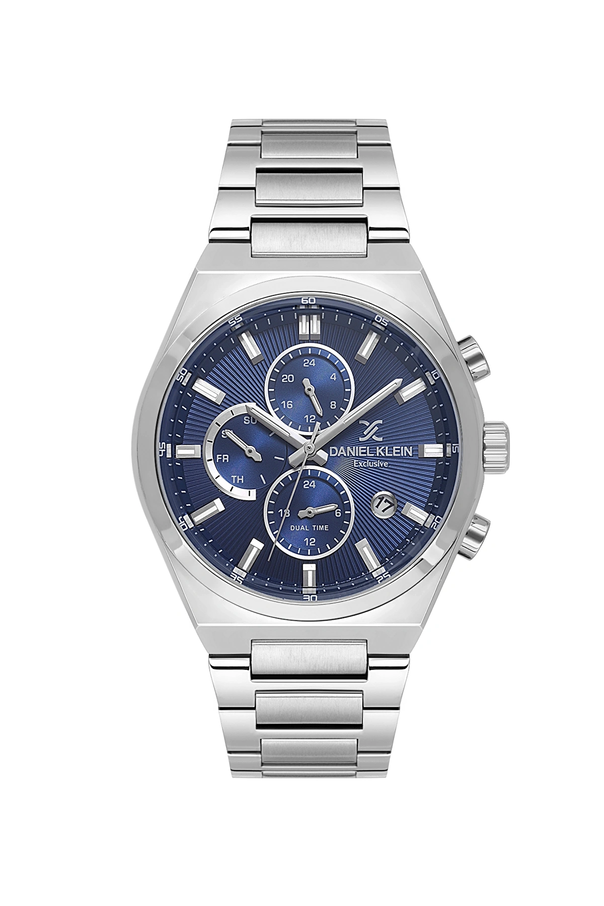 Erkek D.K 14237-3 Metal Kordonlu Exclusive Erkek Kol Saati -Gri Lacivert