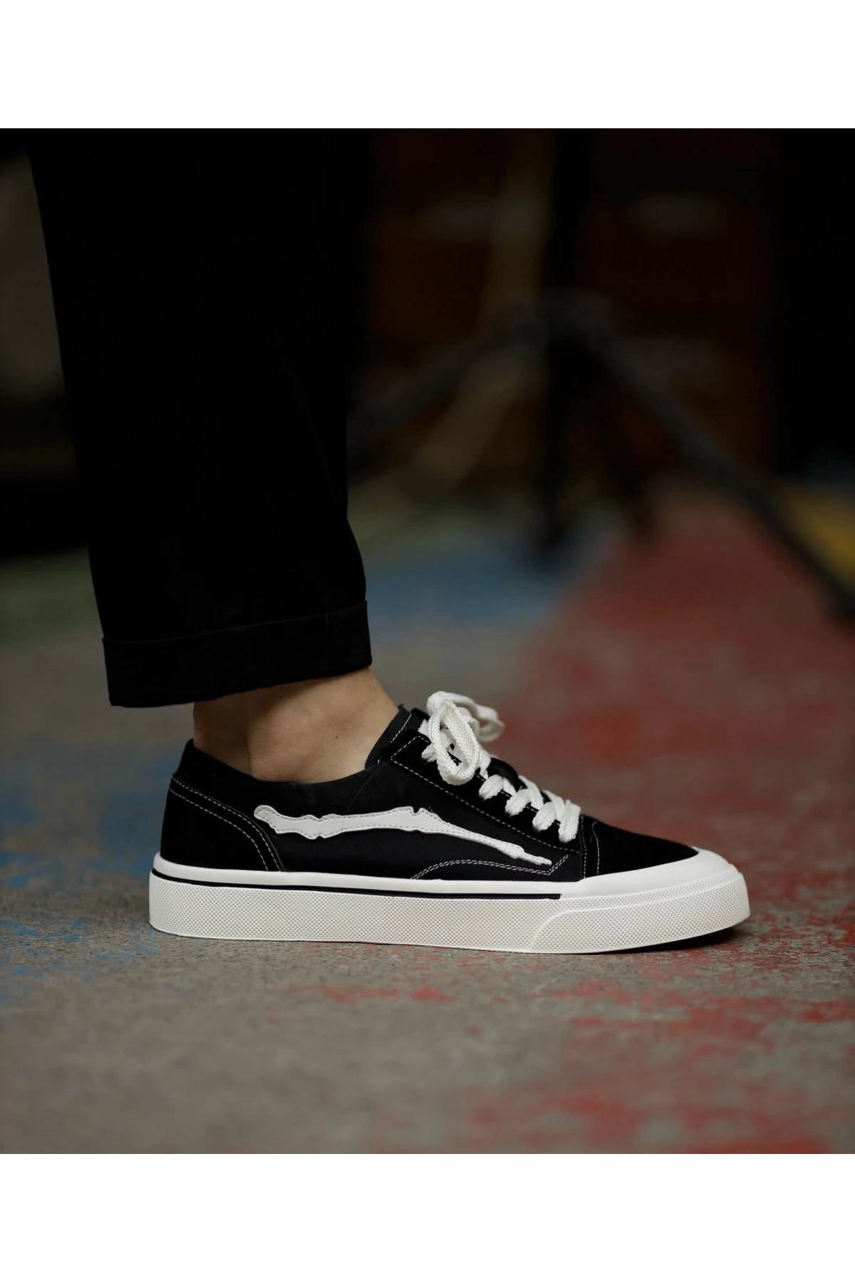 Erkek Eva Taban Günlük Vans Ayakkabı - Siyah