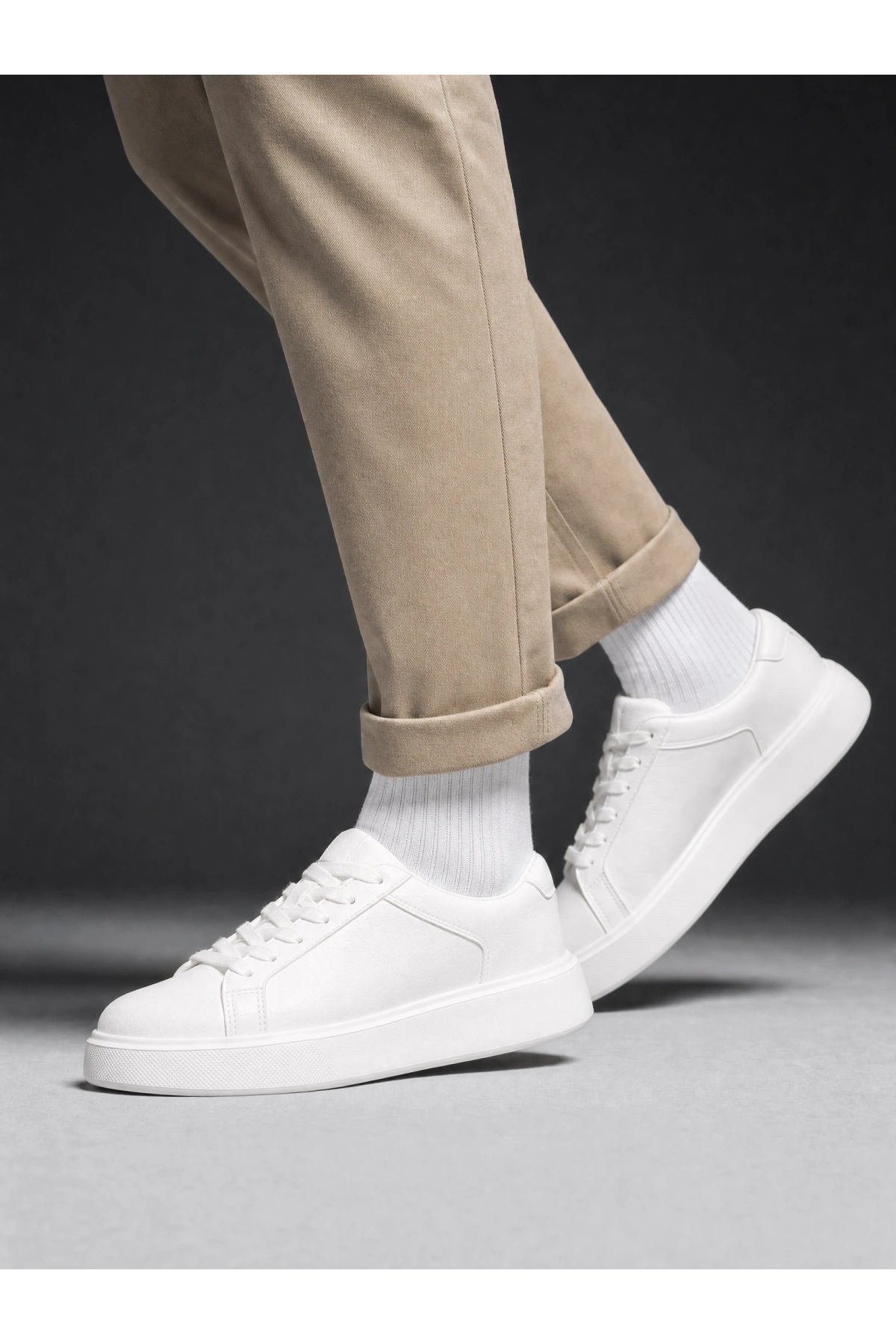 Erkek Eva Taban Sneakers Ayakkabı- Beyaz