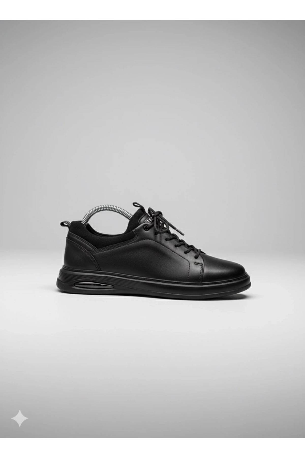 Erkek Günlük İçi Dışı Deri Snakers Casual Ayakkabı- Siyah