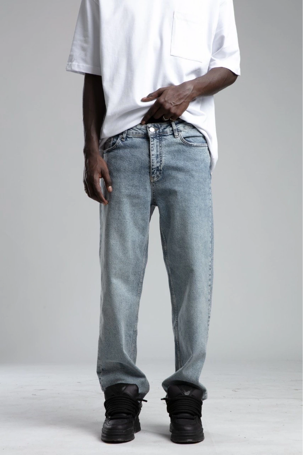 Erkek Rahat Kalıp Bagy Kot Pantolon - A.Mavi