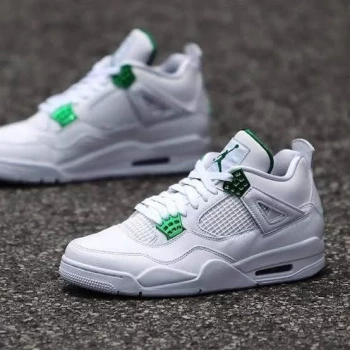 Nıke Aır Jordan 4 Retro Spor Ayakkabı - Beyaz-Yeşil