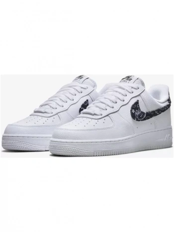 Unisex Deri Airforce Günlük Spor Ayakkabı-Beyaz-Şal Desenli