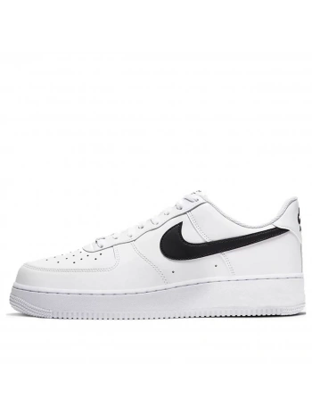 Unisex Deri Airforce Günlük Spor Ayakkabı-Beyaz-Siyah