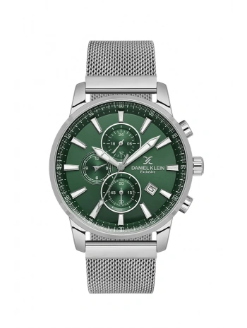 DKE 10792-4 Metal Kordonlu Exclusive Erkek Kol Saati -Gri_Yeşil
