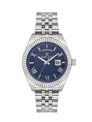 DKE 10798-3 Metal Kordonlu Exclusive Erkek Kol Saati -Gri_Lacivert