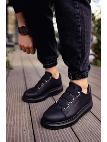 Erkek Bağcıksız Eva Taban Günlük Spor Ayakkabı -Siyah