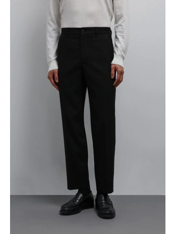 Erkek Bagy Kalıp Kumaş Pantolon - Siyah