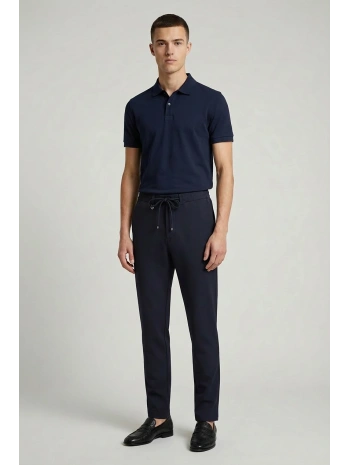 Erkek Beli Lastikli Joger Pantolon-Lacivert