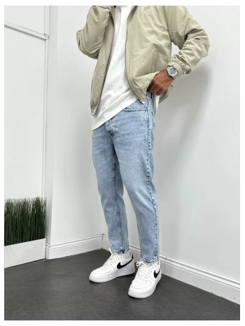 Erkek Boy Frend Likrasız Kot Pantolon- Buz Mavisi