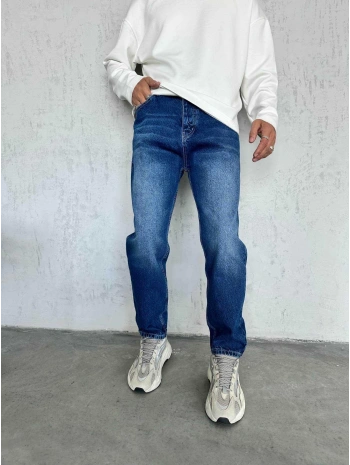 Erkek Boy Frend Likrasız Kot Pantolon- Mavi