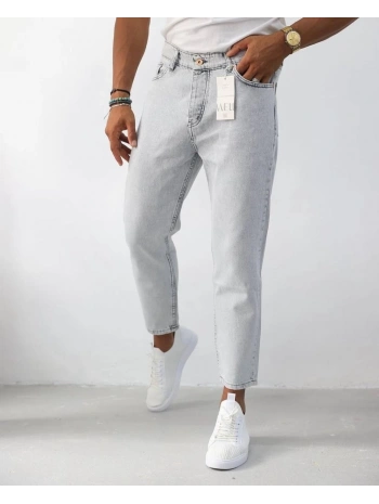 Erkek Boyfriend Likrasız Kot Pantolon- Açık Gri