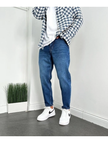 Erkek Boyfriend Likrasız Kot Pantolon- Mavi