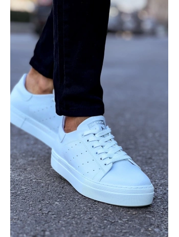 Erkek Eva Taban Bağcıklı Spor Ayakkabı -Beyaz