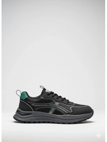 Erkek Günlük Ortopedik Akıllı Taban Spor Ayakkabı - Siyah