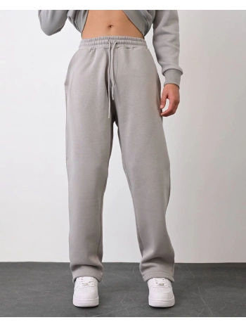 Erkek İçi Şardonlu Bagy Pantolon - Gri