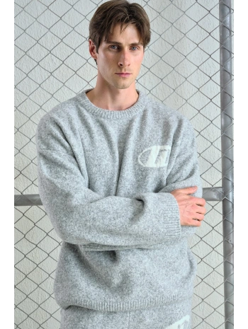 Erkek Normal Kesim Bisiklet Yaka Triko- Gri