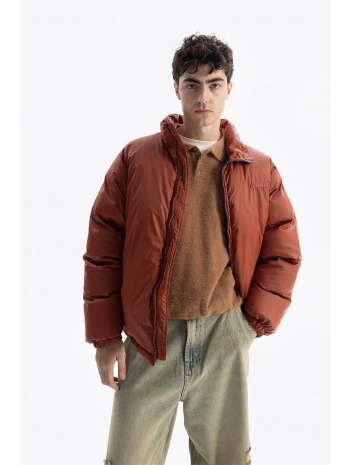 Erkek Owersize Jel Dolgu Şişme Mont-Kırmızı