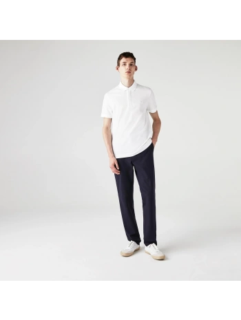 Erkek Polo Yaka Lacoste Pamuk Tişört - Beyaz
